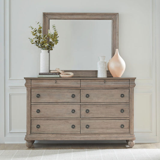 Liberty Furniture - Rustic Traditions Dresser & Mirror - 589WT-BR-DM view 1