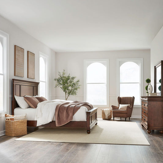 Liberty Furniture - Rustic Traditions King California Panel Bed, Dresser & Mirror - 589-BR-CPBDM view 1