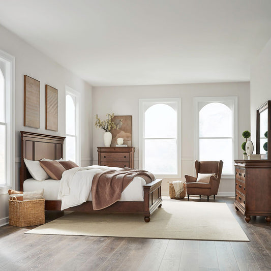 Liberty Furniture - Rustic Traditions King Panel Bed, Dresser & Mirror, Chest - 589-BR-KPBDMC view 1