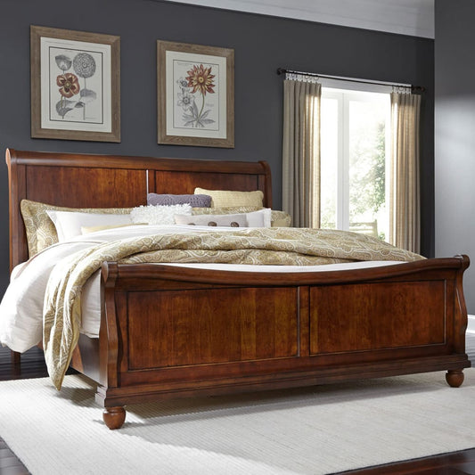Liberty Furniture - Rustic Traditions King Sleigh Bed, 2 Night Stands - 589-BR-KSL2NS view 2