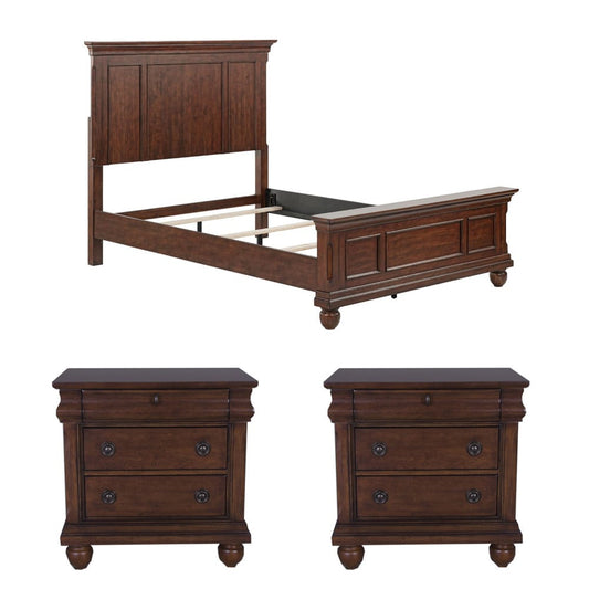 Liberty Furniture - Rustic Traditions Queen Panel Bed, 2 Nightstands - 589-BR-QPB2NS view 1