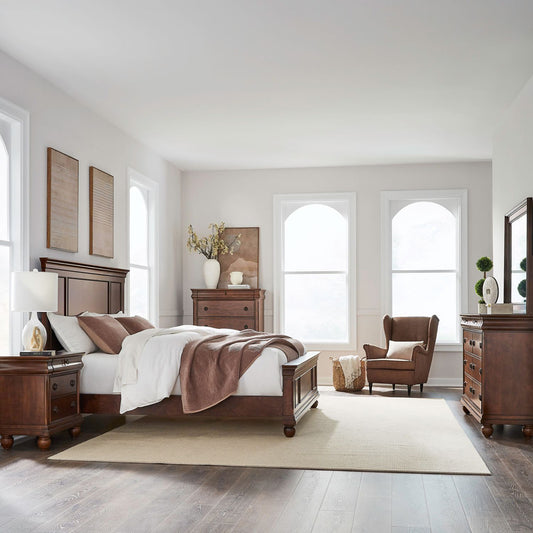 Liberty Furniture - Rustic Traditions Queen Panel Bed, Dresser & Mirror, Chest, Night Stand - 589-BR-QPBDMCN view 1