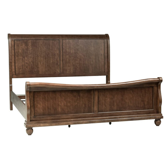 Liberty Furniture - Rustic Traditions Queen Sleigh Bed, 2 Night Stands - 589-BR-QSL2NS view 2