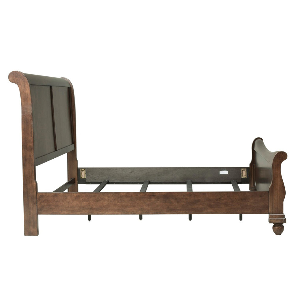 Liberty Furniture - Rustic Traditions Queen Sleigh Bed, 2 Night Stands - 589-BR-QSL2NS view 3