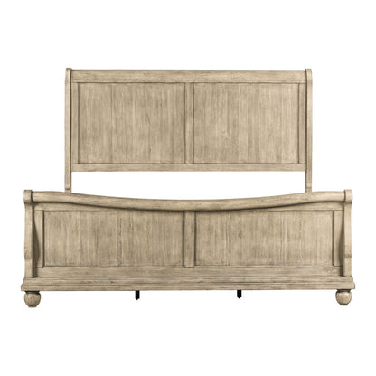 Liberty Furniture - Rustic Traditions Queen Sleigh Bed, 2 Night Stands - 589WT-BR-QSL2NS view 2