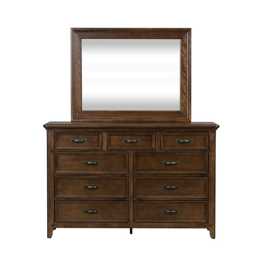 Liberty Furniture - Saddlebrook Dresser & Mirror - 184-BR-DM veiw 1