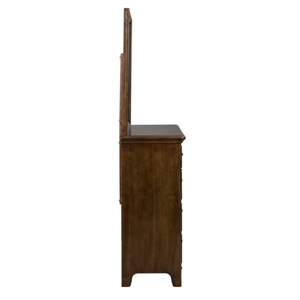 Liberty Furniture - Saddlebrook Dresser & Mirror - 184-BR-DM veiw 4