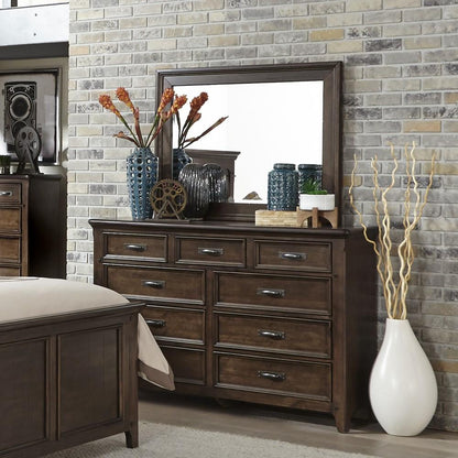 Liberty Furniture - Saddlebrook Dresser & Mirror - 184-BR-DM veiw 8