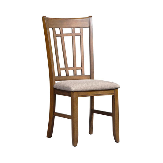 Liberty Furniture - Santa Rosa Lattice Back Side Chair in Antique Honey - 227-C9201S veiw 2