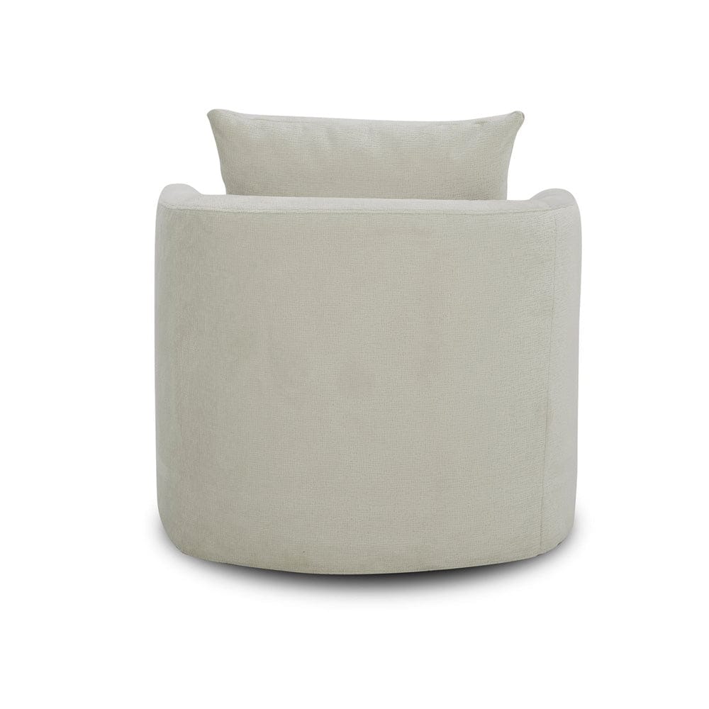 Liberty Furniture - Saxton - Uph Swivel Accent Chair - Ivory in White - 712-ACH15-T view 6