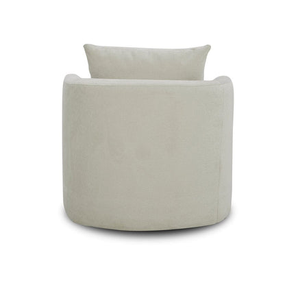 Liberty Furniture - Saxton - Uph Swivel Accent Chair - Ivory in White - 712-ACH15-T view 6