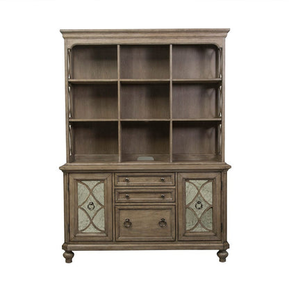 Liberty Furniture - Simply Elegant - Credenza & Hutch Set in Brown - 412-HOJ-CHS view 1