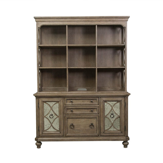 Liberty Furniture - Simply Elegant - Credenza & Hutch Set in Brown - 412-HOJ-CHS view 1