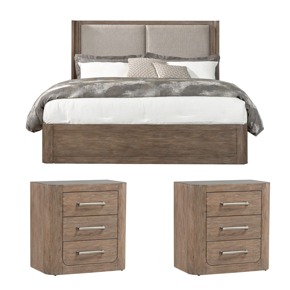 Liberty Furniture - South Bend King Shelter Bed, 2 Night Stands - 306-BR-KSH2NS view 1