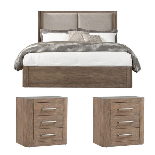 Liberty Furniture - South Bend King Shelter Bed, 2 Night Stands - 306-BR-KSH2NS view 1