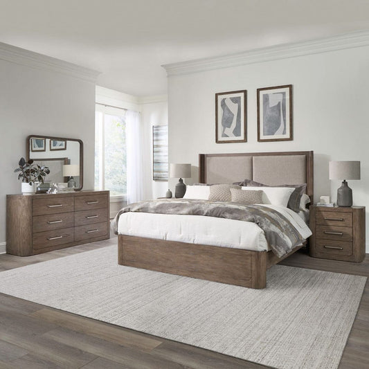 Liberty Furniture - South Bend - Queen Shelter Bed, Dresser & Mirror, Night Stand in Brown - 306-BR-QSHDMN view 1