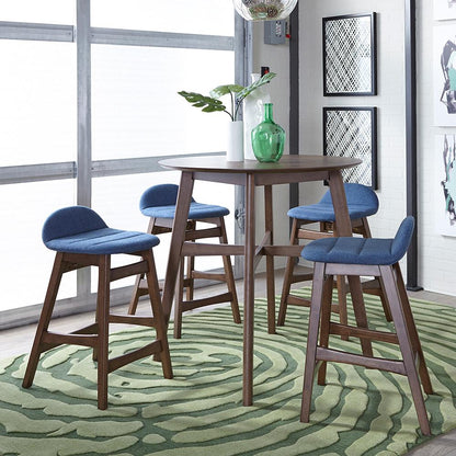 Liberty Furniture - Space Savers 24 Inch Counter Chair - Blue  in Satin Walnut - 198-B650124-BU veiw 8