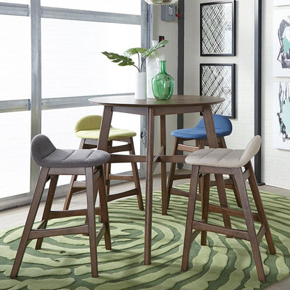Liberty Furniture - Space Savers 24 Inch Counter Chair - Blue  in Satin Walnut - 198-B650124-BU veiw 9