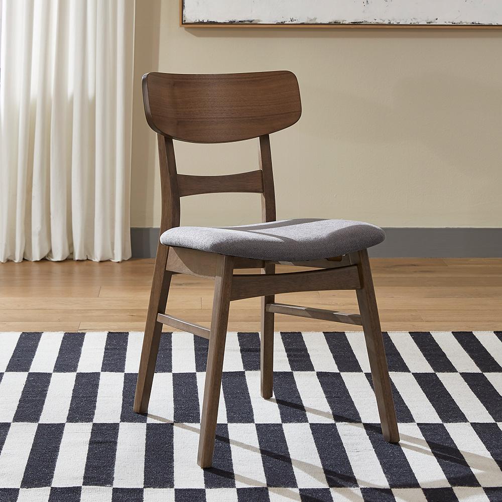 Liberty Furniture - Space Savers Panel Back Side Chair- Grey  in Satin Walnut - 198-C9101S-GY veiw 1