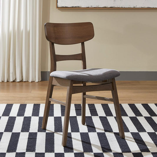 Liberty Furniture - Space Savers Panel Back Side Chair- Grey  in Satin Walnut - 198-C9101S-GY veiw 1