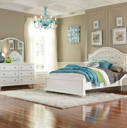Liberty Furniture - Stardust - Twin Panel Bed, Dresser & Mirror in White - 710-YBR-TPBDM view 1