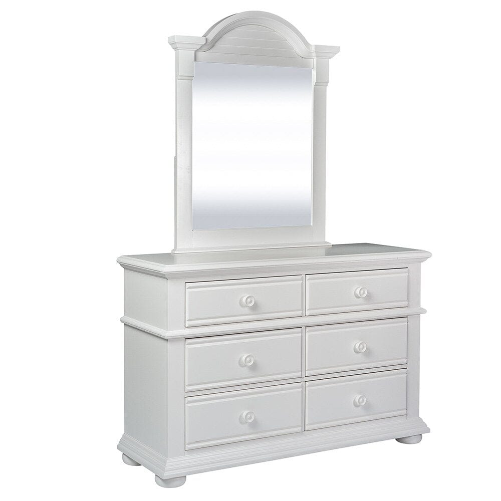 Liberty Furniture - Summer House Dresser & Mirror  in Oyster White - 607-YBR-DM veiw 2