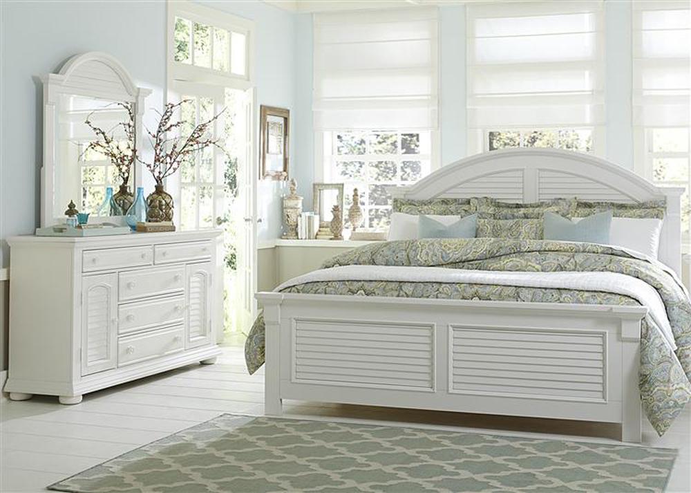 Liberty Furniture - Summer House I 3 Piece King Panel Bed, Dresser & Mirror Set - 607-BR-KPBDM veiw 1