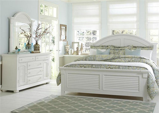 Liberty Furniture - Summer House I 3 Piece King Panel Bed, Dresser & Mirror Set - 607-BR-KPBDM veiw 1