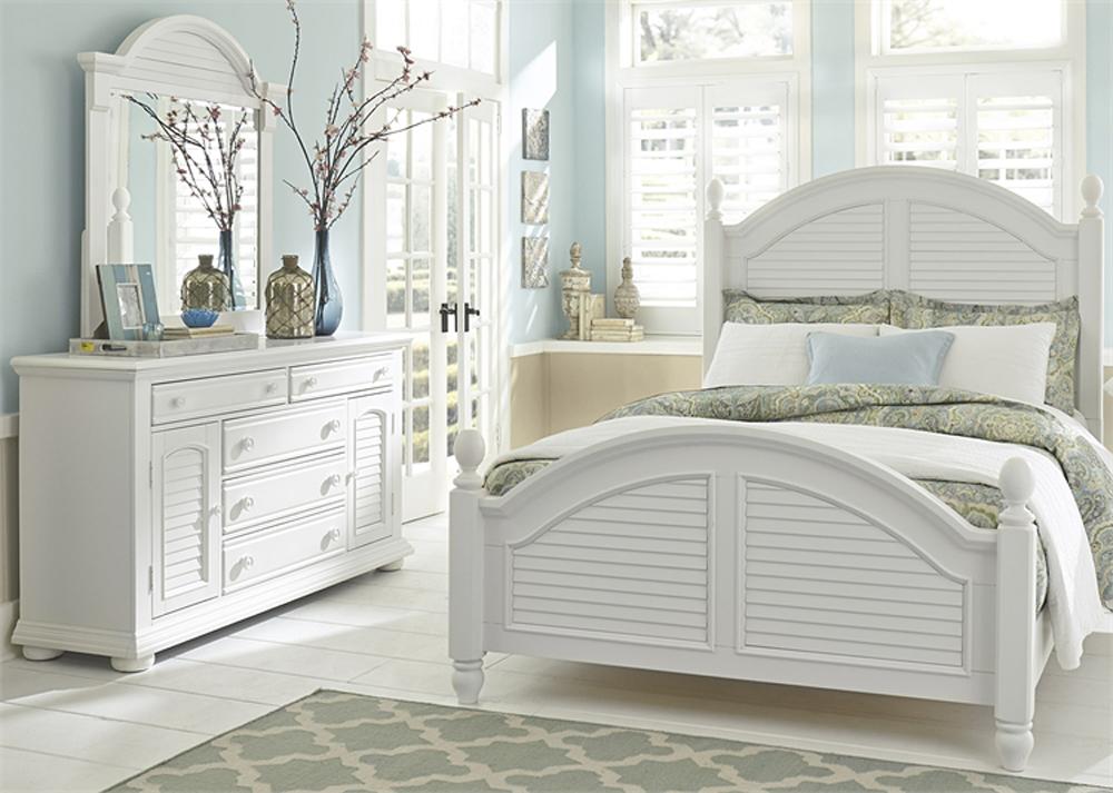 Liberty Furniture - Summer House I 3 Piece King Poster Bed, Dresser & Mirror Set - 607-BR-KPSDM veiw 1