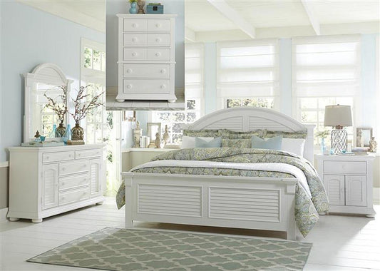 Liberty Furniture - Summer House I 5 Piece King Panel Bed, Dresser & Mirror, Chest, Night Stand Set - 607-BR-KPBDMCN veiw 1