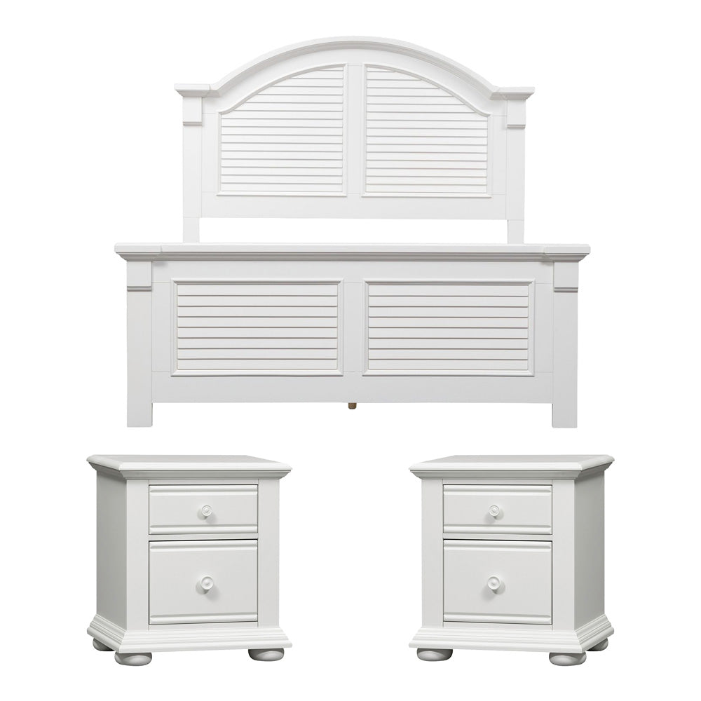 Liberty Furniture - Summer House I King Panel Bed, 2 Night Stands - 607-BR-KPB2NS view 1