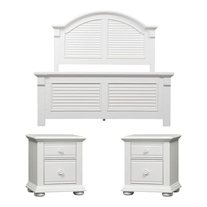 Liberty Furniture - Summer House I King Panel Bed, 2 Night Stands - 607-BR-KPB2NS view 1