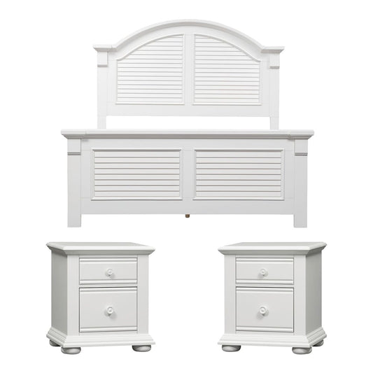 Liberty Furniture - Summer House I King Panel Bed, 2 Night Stands - 607-BR-KPB2NS view 1