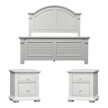 Liberty Furniture - Summer House I Queen Panel Bed, 2 Night Stands - 607-BR-QPB2NS view 1
