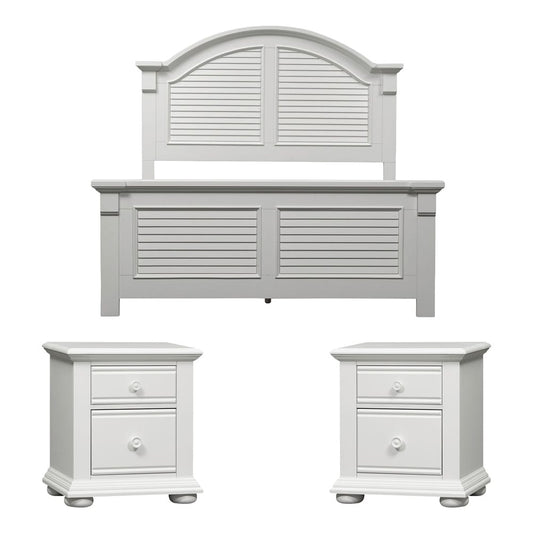 Liberty Furniture - Summer House I Queen Panel Bed, 2 Night Stands - 607-BR-QPB2NS view 1