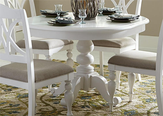 Liberty Furniture - Summer House I Round Pedestal Table - 607-P4254_607-T4254 veiw 1