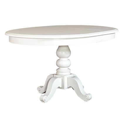 Liberty Furniture - Summer House Round Pedestal Table in Oyster White - 607-CD-PDS veiw 1