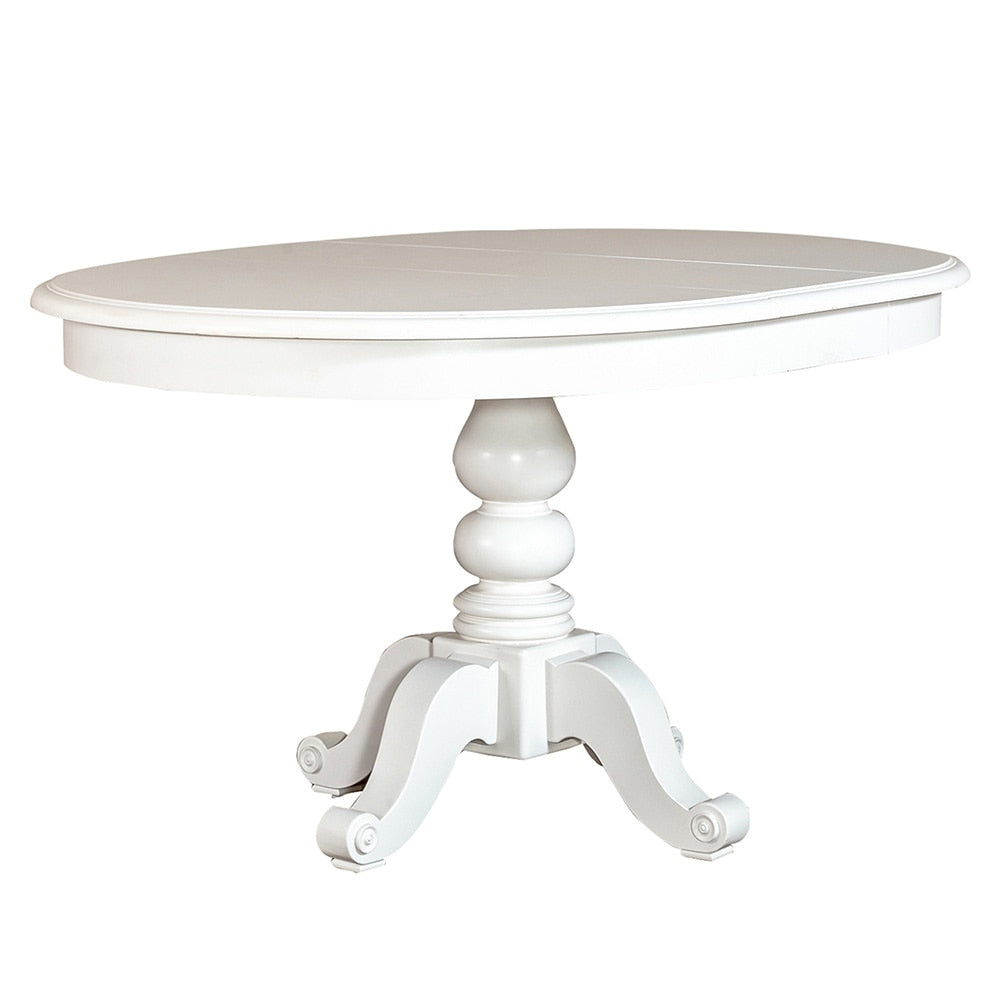 Liberty Furniture - Summer House Round Pedestal Table in Oyster White - 607-CD-PDS veiw 2