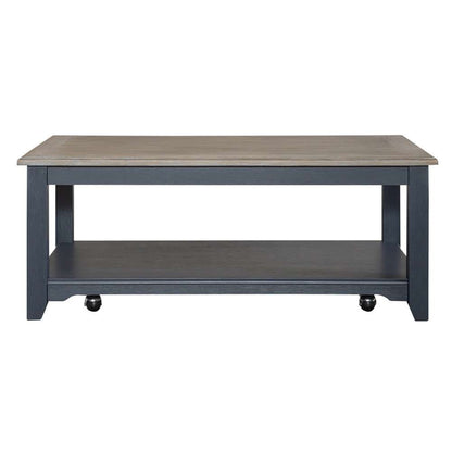 Liberty Furniture - Summerville Rectangular Cocktail Table Navy - 171NY-OT1010 veiw 3