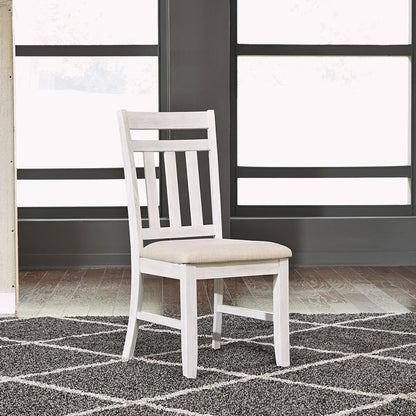 Liberty Furniture - Summerville Slat Back Side Chair  in Soft White Wash w/ Wirebrushed Gray Tops - 171-C1501S veiw 1