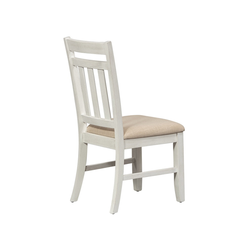 Liberty Furniture - Summerville Slat Back Side Chair  in Soft White Wash w/ Wirebrushed Gray Tops - 171-C1501S veiw 5