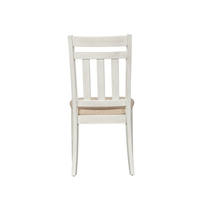 Liberty Furniture - Summerville Slat Back Side Chair  in Soft White Wash w/ Wirebrushed Gray Tops - 171-C1501S veiw 6