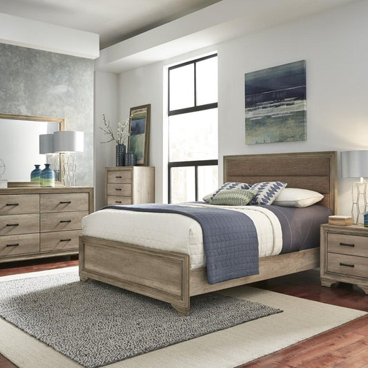 Liberty Furniture - Sun Valley 5 Piece Queen Uph Bed, Dresser & Mirror, Chest, Nightstand Set - 439-BR-QUBDMCN veiw 1