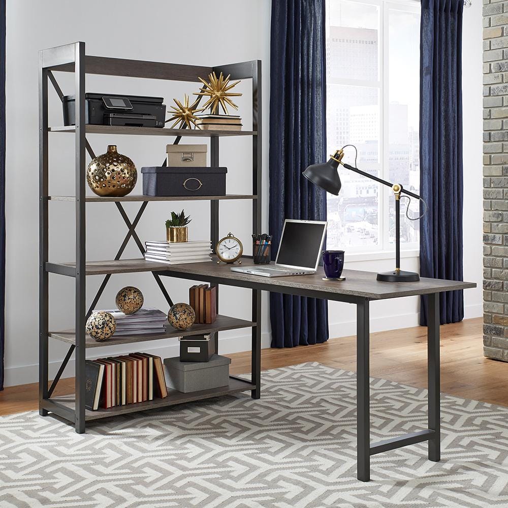 Liberty Furniture - Tanners Creek Desk  in Graystone - 686-HO-DSK veiw 2