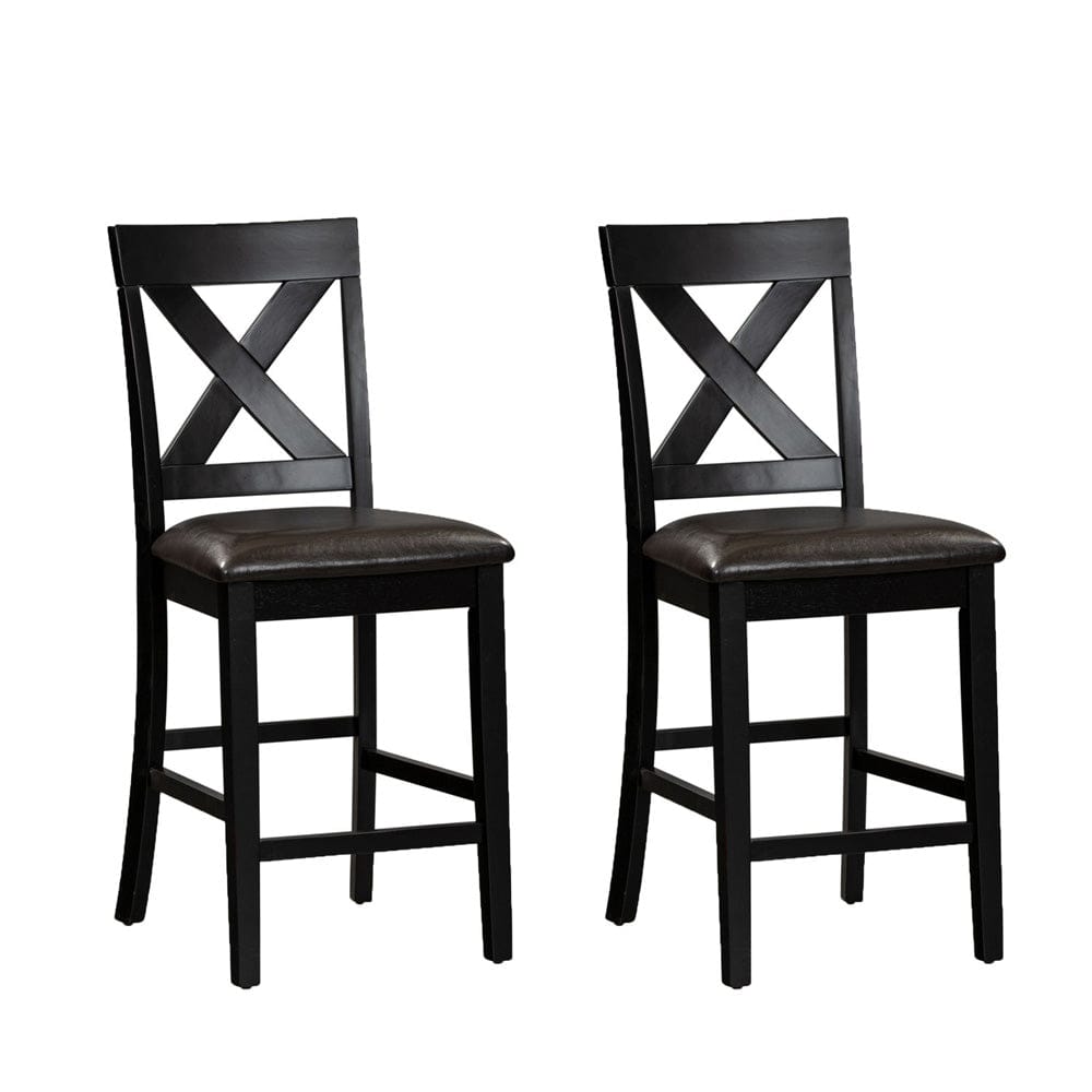 Liberty Furniture - Thornton - X Back Counter Chair- Pack of 2 in Black - 464-CD-2PK-C-2PACK view 1