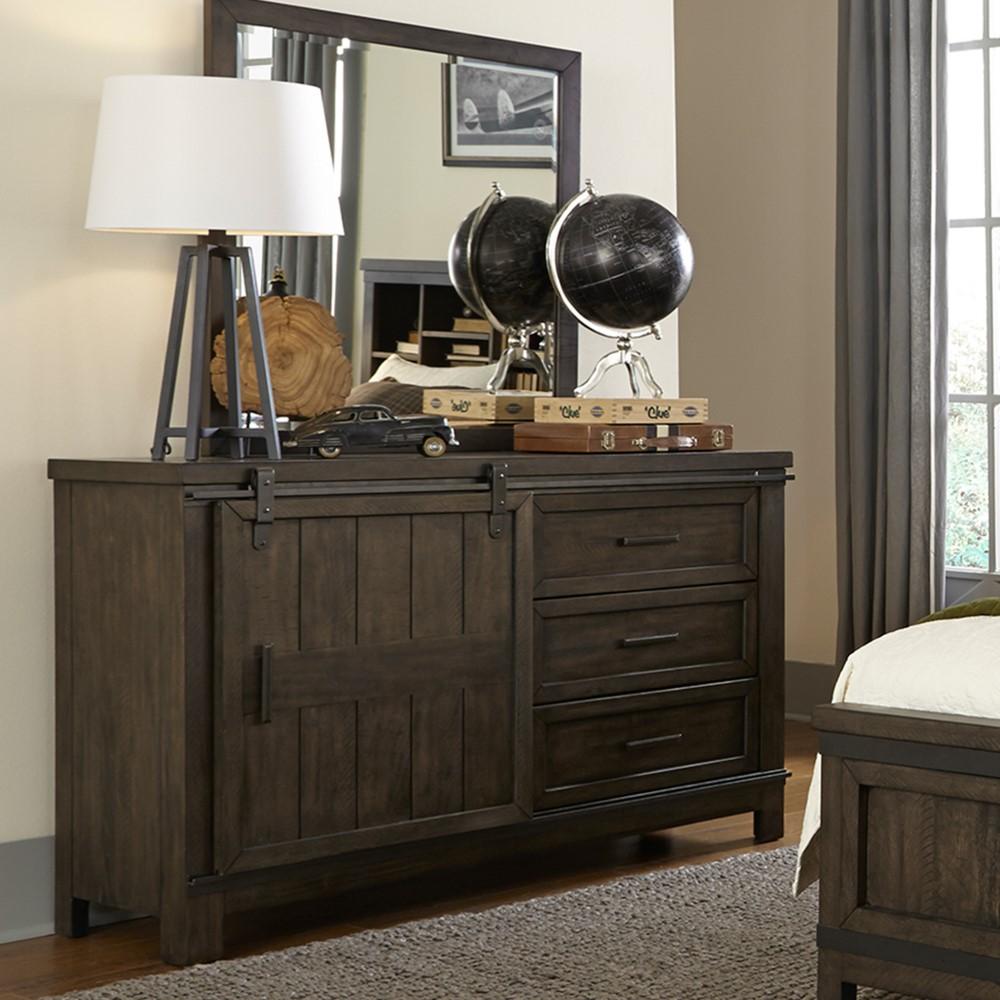 Liberty Furniture - Thornwood Hills 3 Piece Full Bookcase Bed, Dresser & Mirror Set - 759-YBR-FBBDM veiw 6