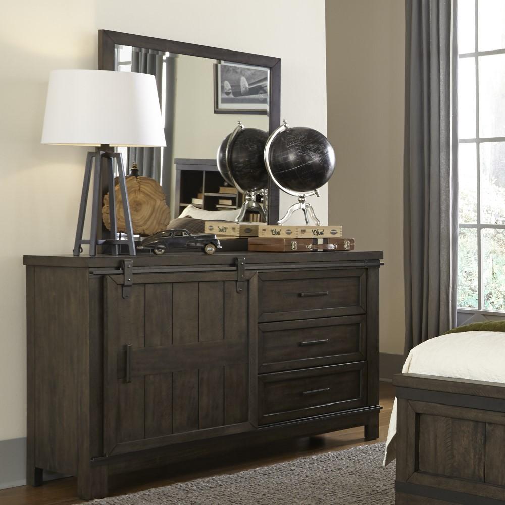 Liberty Furniture - Thornwood Hills 3 Piece Full Panel Bed, Dresser & Mirror Set - 759-YBR-FPBDM veiw 2