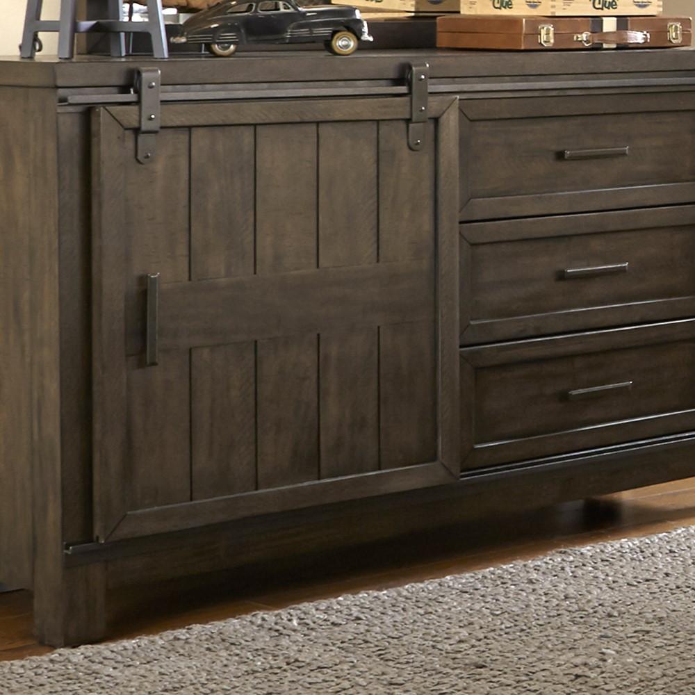 Liberty Furniture - Thornwood Hills 3 Piece Full Panel Bed, Dresser & Mirror Set - 759-YBR-FPBDM veiw 7