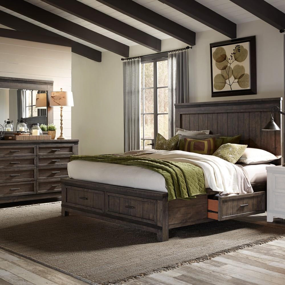 Liberty Furniture - Thornwood Hills 3 Piece Queen Two Sided Storage Bed, Dresser & Mirror Set - 759-BR-Q2SDM veiw 1