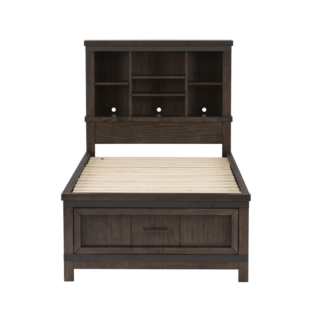 Liberty Furniture - Thornwood Hills 3 Piece Twin Bookcase Bed, Dresser & Mirror Set - 759-YBR-TBBDM veiw 3